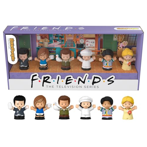 Little People Collector - Set Di Figure Della Serie Tv Friends In Edizione Speciale Per Adulti E Fan, 6 Personaggi In Confezione Regalo Da Esposizione