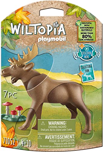 Playmobil 71052 Wiltopia Moose, Animal Toy,For Children 4-10, Sustainable Toy Animals, Moose Toy, Collectible Toy For Kids, Made Form 80% Recycled Mat