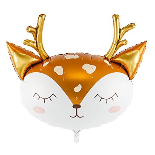 Party Deco Palloncino In Mylar A Forma Di Testa Di Cervo Di Natale, 78 X 94 Cm