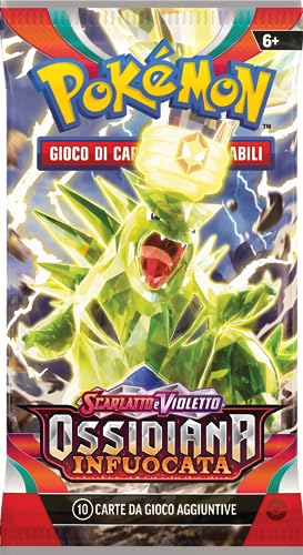 Scarlatto E Violetto Ossidiana Infuocata Busta 10 Carte Artwork Random (It)
