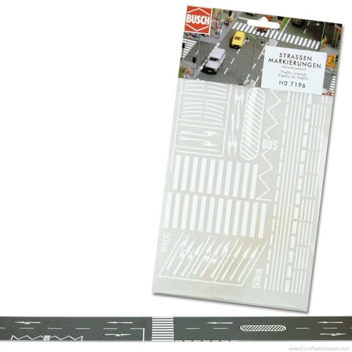 Busch Ambiente - Bue 7197 - Model Railway - Set Pavement Marcatura - Scala N