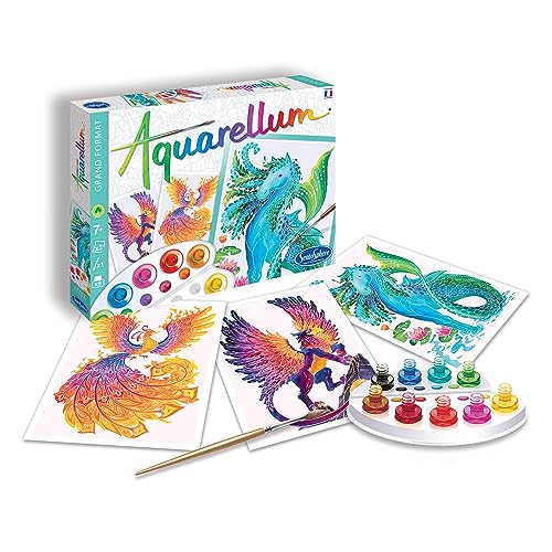 Sentosphère, 3906390, Seti Di Acquerelli Con Animali Fantastici Aquarellum.