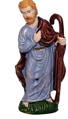 Statuina Da Presepe Personaggio Giuseppe In Plastica Economica 6505