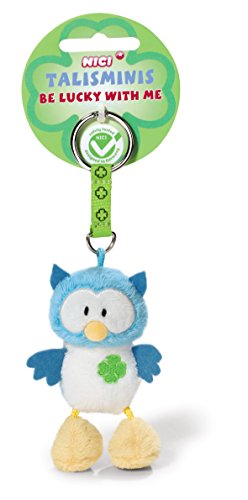 Nici 37391 - Owl Talisminis% 22% 22 Essere Fortunati Con Me, 7 Cm, Bean Bag Portachiavi