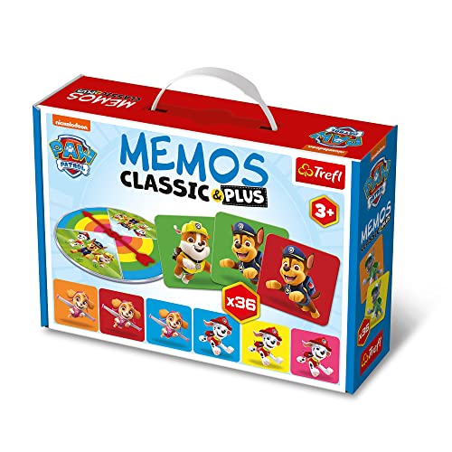 Trefl - Memos Classic & Plus, Paw Patrol - Gioco Pittorico Per I Più Piccoli, Pirate Finder, Varie Varianti Di Giocattoli, Disco Allentato, Memoria Co