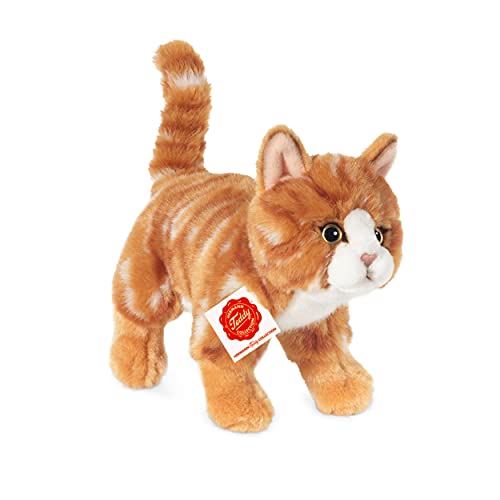 Hermann Teddy Collection- Katze Stehend Rot Getigert 20 Cm, Colore Rosso, 906827