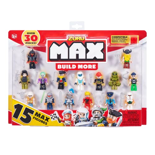 Max Build More- Zuru Mini Figure Set-15 Figures (Styles Vary), Multicolore, 8344