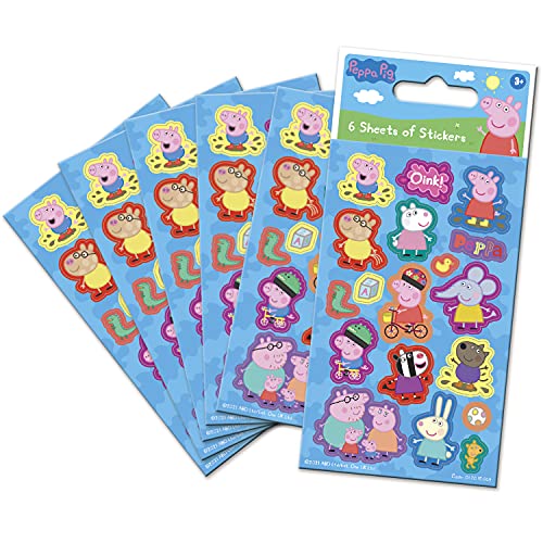 Paper Projects Peppa Pig - Confezione Da 6 Adesivi Per Feste, Colore: Blu, Con Licenza Ufficiale, Perfetto Come Borsa Per Feste O Riempitivi Per Calze