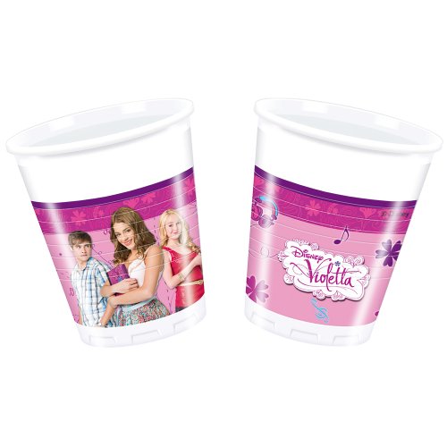 Violetta - Set 8 Bicchieri Di Plastica