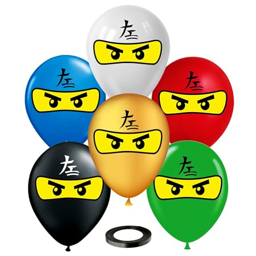 Vision Licensed Ninja Superhero 30 Palloncini Da 30 Pezzi, Decorazione Per Feste Ninja Per Bambini, Per Feste A Tema Ninja E Baby Shower