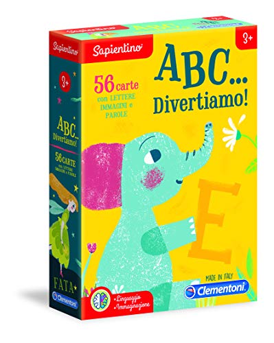 Clementoni 16123, Sapientino, A B C…Divertiamo!, Carte Illustrate, Gioco Educativo 3 Anni Per Stimolare Linguaggio, Gioco Per Imparare A Parlare, Made