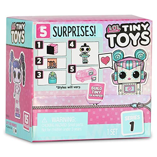 L.O.L. Sorpresa, Tiny Toys – Cofanetto 5 Sorprese Di Cui 1 Tiny 1,5 Cm, Accessori, Pezzo Di Glamper, Funzione Acqua Sorpresa, Modelli Casuali Da Colle