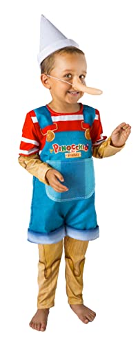 Ciao Pinocchio Burattino Costume Travestimento Bambino Originale (Taglia 5-7 Anni)