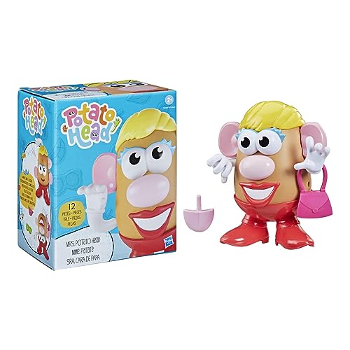 Hasbro Mr. Potato, Mrs. Potato, Giocattolo Prescolare Classico, Con 12 Parti E Pezzi Per Creare Facce Buffe, Per Bambini E Bambine Dai 2 Anni In Su