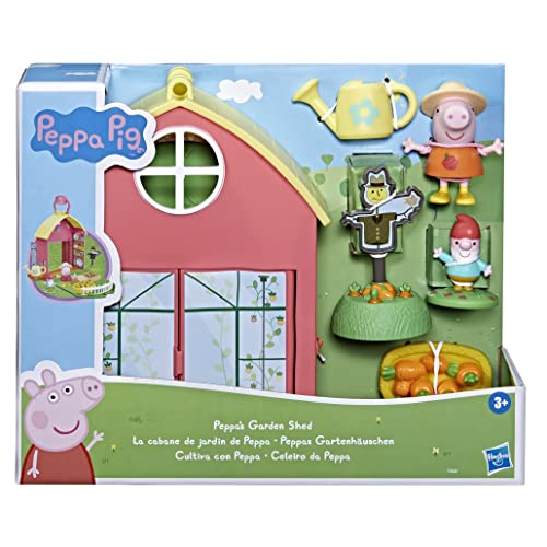 Peppa Pig Peppa'S Adventures Peppas F36585L0 - Set Di Casette Da Giardino, Con 1 Figurina, 5 Accessori, Con Maniglia Per Il Trasporto, Adatta Per Bamb