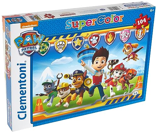 Clementoni Paw Patrol Puppy Supercolor Puzzle, No Color, 104 Pezzi, 27945