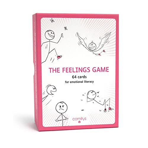 The Feelings Game | 64 Feelings Literacy Cards | Non-Violent Communication Teaching Tool | 177 Feelings States To Discover