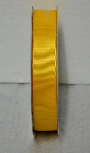 Nastro Grosgrain Gros Grain 10 Mm Rotolo Bobina 50 Metri (Giallo)