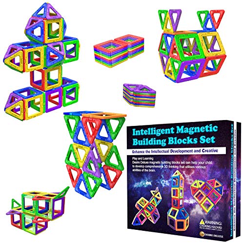 Desire Deluxe Costruzioni Per Bambini Set Tessere Magnetiche - Giochi Bambina 3 4 5 6 7 Anni Educativo Giocattolo Presente Per Bambini