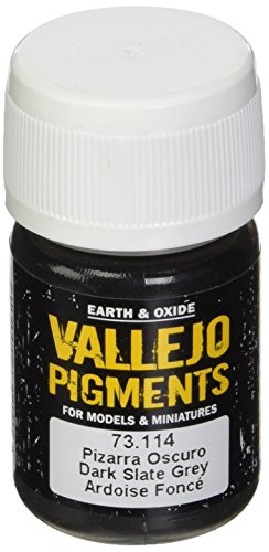 Vallejo Pigments - Pigmento Per L'Utilizzo Con Modelli In Plastica, 30 Ml, Grigio (Dark Slate Grey)