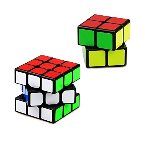 Eachhaha 2 Pezzi Cubo Magico Set,Speed Cube 3X3 Cubo Magico 2X2,Fluidità Professionale,Elevata Tolleranza Ai Guasti,Adatto Per Allenamenti In Competiz