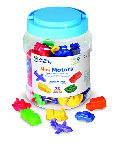 Learning Resources Figurine A Forma Di Veicoli Mini Motors (Set Da 72)
