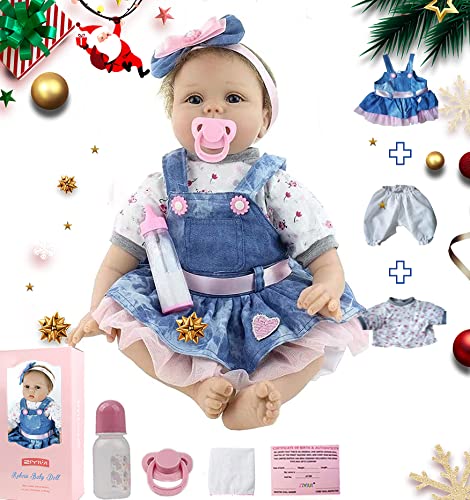 Ziyiui 22 Pollici 55 Centimetri Bambole Reborn In Silicone Morbido Realistica Bambola Che Sembra Bimba Vera Sveglia Della Ragazza Del Ragazzo Bambini