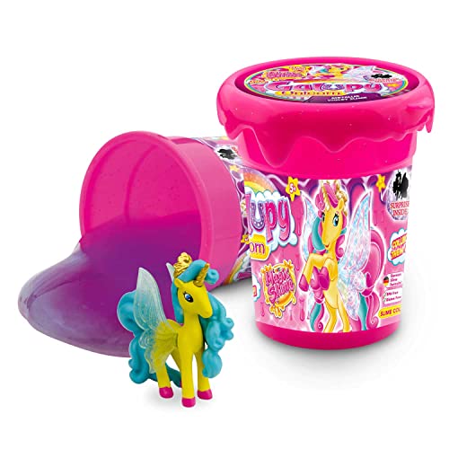 Craze Magic Slime Galupy Unicorn Magic Slime Per Bambini Con Unicorn Toy Figure Glibber Clay 3 X 150 Ml, 30967, Colorful Play Slime Per Bambini