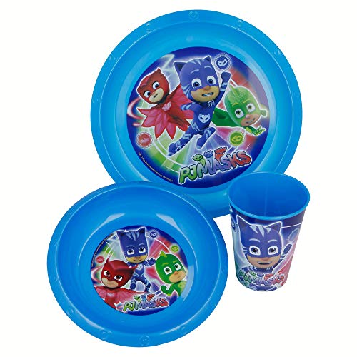 Pj Masks- Blister 3 Pezzi, Colore Blu, 1910