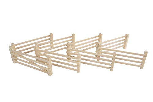 Van Manen Kids Globe Farming 610226 1:24 Scale 8-Piece Wooden Fencing