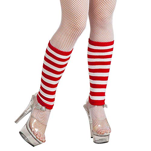 Boland- Calze Scaldamuscoli Stripy A Righe Per Adulti, Rosso/Bianco, Taglia Unica, 01715