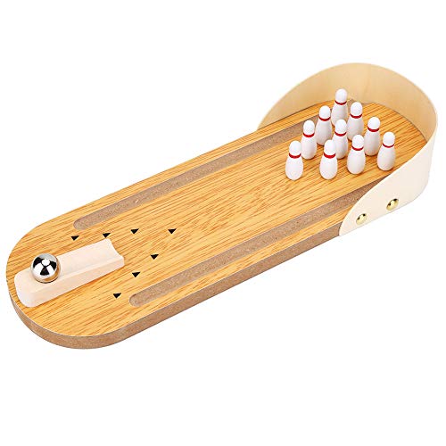 Set Da Bowling Da Tavolo, Mini Tavolo Da Bowling Set Da Gioco Con Tavolo In Legno Per Bambini