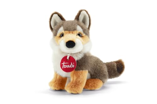 Trudi Trudino Lupo Stelvio - Parco Dello Stelvio Lupo Peluche Piccolo Regalo Natale E Halloween | 9X16X17Cm Taglia Xs | Trudini Classic | Modello 5223