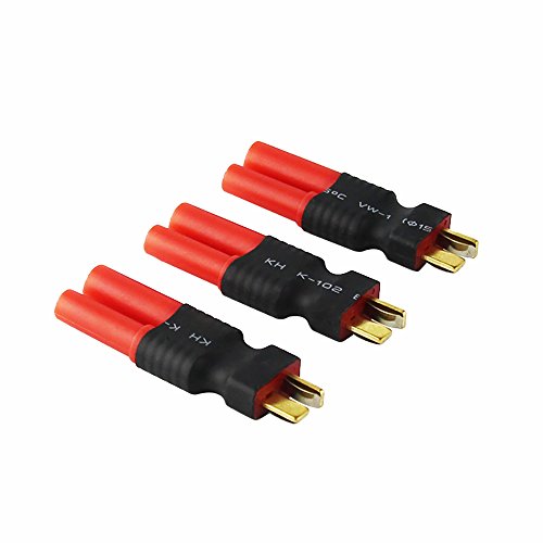 Oliyin 3Pcs Maschio Deans To Female Hxt 4.0 Mm Adattatore Connettore Wireless Brushless Lipo Battery (Confezione Da 3)
