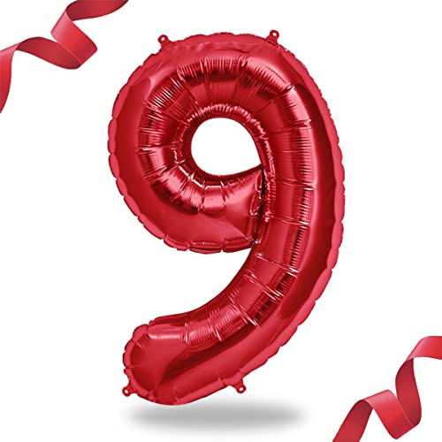 Funxgo Palloncino Numero Rosso - Palloncini Compleanno Anni - Palloncino Anni Compleanno - Decorazioni Compleanno - Feste Decorazione Di Compleanno Pa