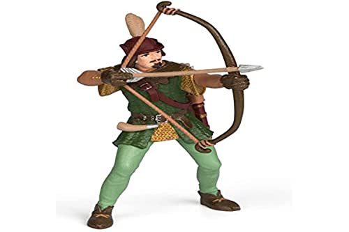 Papo- Robin Hood, Stehend Statuetta, Colore Verde-Marrone, 39954