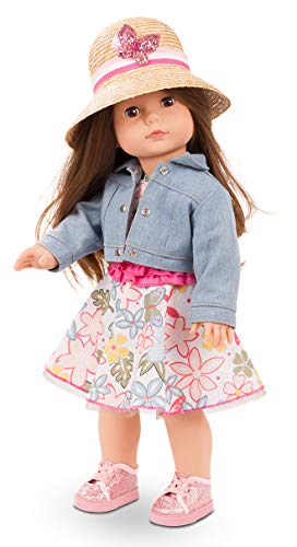 Götz 2190321 Bambola Precious Day Girls Elisabeth Minimaxi – Bambola In Piedi Alta 46 Cm, Con Capelli Castani E Occhi Marroni Che Si Chiudono - Set 8