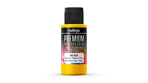 Acrylicos Vallejo Premium Rc Colori Acrilici Per Modellismo / Aerografia 60 Ml 62032 Giallo Dorato Fluo