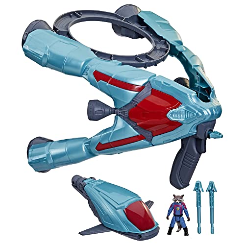 Marvel Hasbro Guardiani Della Galassia Vol. 3, Navicella Spaziale, Action Figure Con Veicolo E Accessorio Blaster, Giocattoli A Tema Supereroi Per Bam