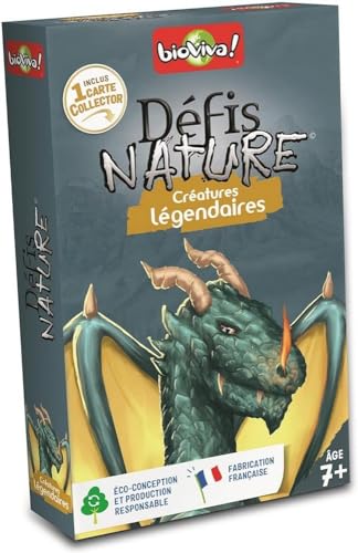 Défis Nature 282628 Gioco Di Carte Sfide Della Natura, Deck Creature Leggendarie, Colore: Blu (Lingua Francese)