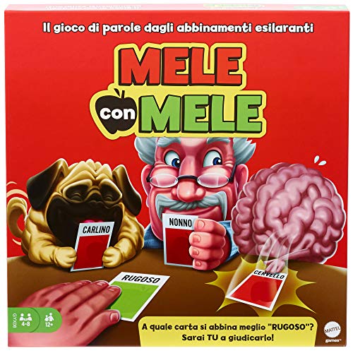 Mattel Games -Mele Con Mele Party Box, Gioco Da Tavolo Con Oltre 500 Carte Da Abbinare, Giocattolo Per Bambini 12+ Anni, Gyx08
