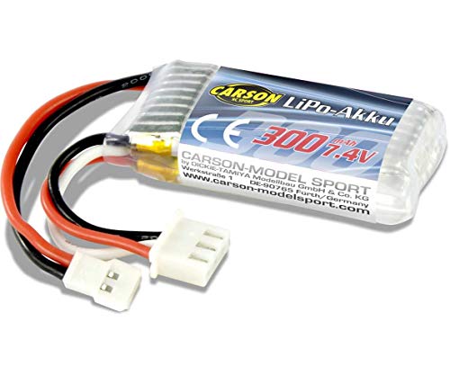 Carson 500608169 Batteria Lipo, Ricambio Per Veicoli, 7.4 V, 300 Mah