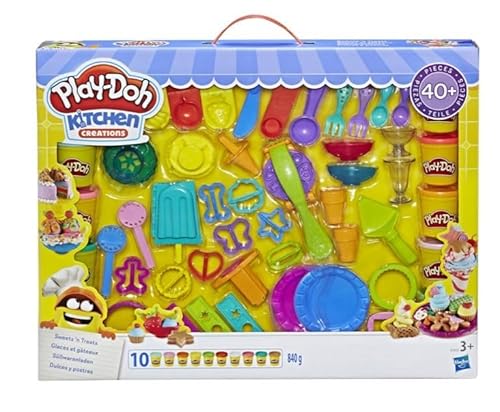 Play-Doh Kitchen Creation Sweets'N Treats Dolci E Dolcetti 10 Vasetti E2412 40+Pezzi