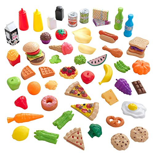 Kidkraft Set Di Cibo Giocattolo Da 65 Pezzi Per Cucina Bambini, Giochi Di Imitazione, Giocattolo Da Cucina Per Bambini, Accessori Cucina Bambini, 6351