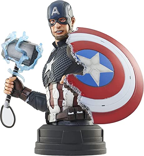 Diamond Busto Captain America Con Mjolnir E Scudo 15Cm