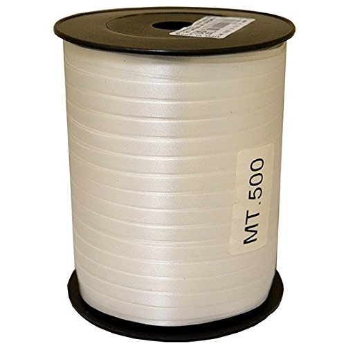 Brizzolari- Rotolo Nastrino Bianco Palloncini Pacchi Regalo Feste Compleanni-5 Mm X 500 Metri, Colore, 001302_01
