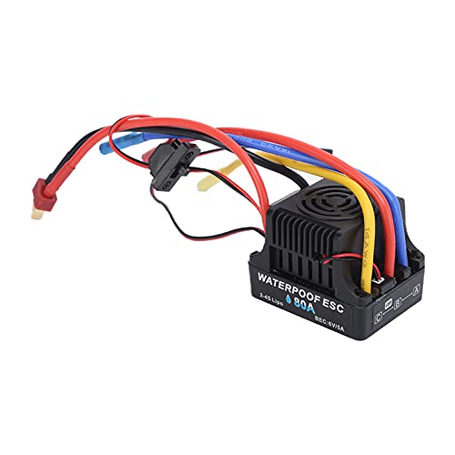 Feyv Regolatore Di Velocità, Dissipazione Del Calore Rc Brushless Esc 80A Esc Brushless Per Auto 1/8Rc