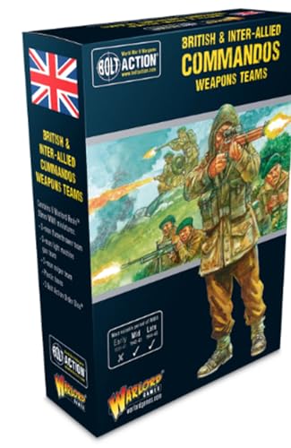 Warlord Games Squadre Di Armi Commandos Britanniche E Interalleate – Miniature In Scala Da 28 Mm Per Bolt Action Miniature Altamente Dettagliate Della
