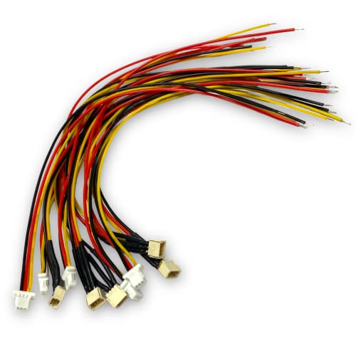 Vuniversum 5 Paia Di Micro Jst 1.0 Sh 3 Pin Maschio, Femmina, Connettore Femmina Da 1,0 Mm, Con Cavo In Pvc Da 15 Cm, 28 Awg (1,0 Sh 3 Pin)