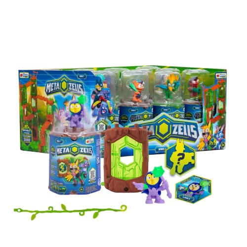 Imc Toys - Metazells Main Pack 2 Figure 4 Cm Con 1 Tronco 2 Carte E 1 Accessorio (Exp 12 Pezzi) (906914)